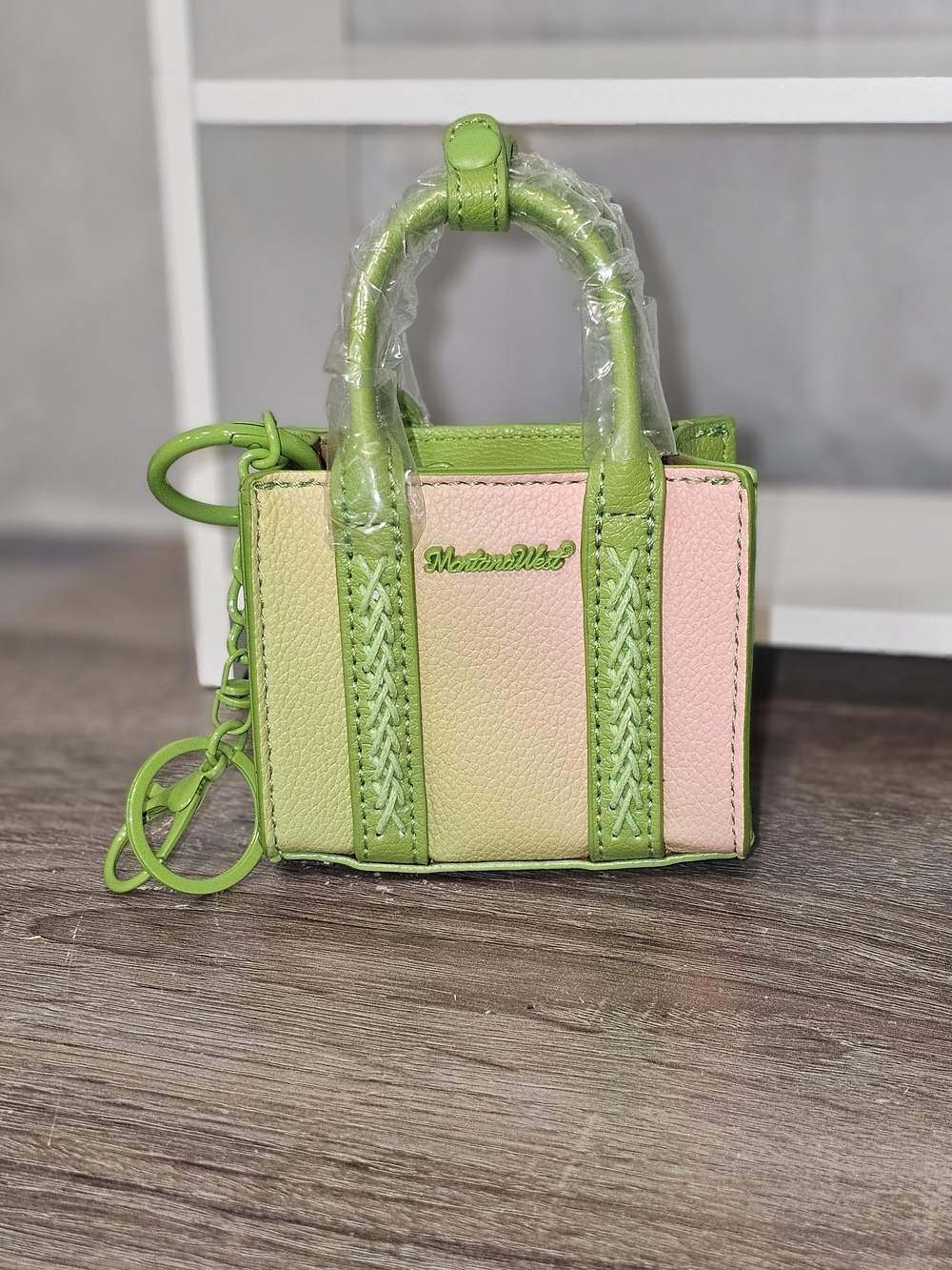 Montana West Mini Mood Tote Keychain Bag W/ Matching Mirror - NWOT